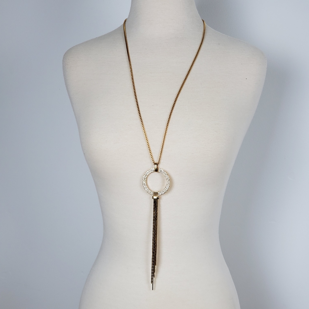 Womens Sweater necklace Color Gold